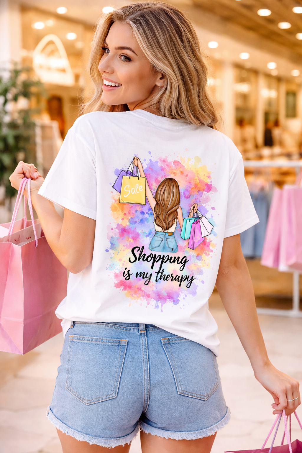 Shopping Is My Therapy Graphic T-Shirt