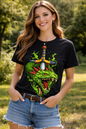 Fierce Serpent & Sword Fantasy Graphic T-Shirt
